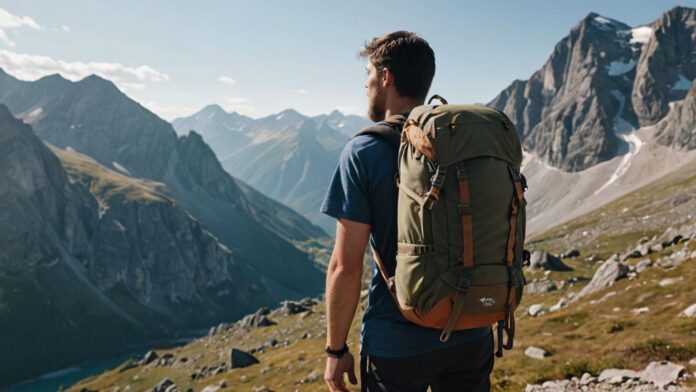 An Image Showcasing A Hiker Standing Against A Picturesque Mountain Backdrop, Wearing A Properly Fitted Backpack With Adjustable Shoulder Straps, Sternum Strap, And Hip Belt, Illustrating The Importance Of Choosing The Right Size Backpack For A Day Hike